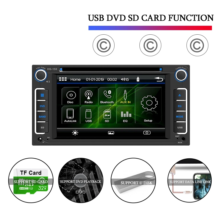 7 Inch Universal Car Player MP5 Double DIN Car Radio Stereo Android Stereo with USB Bt FM GPS Navigation