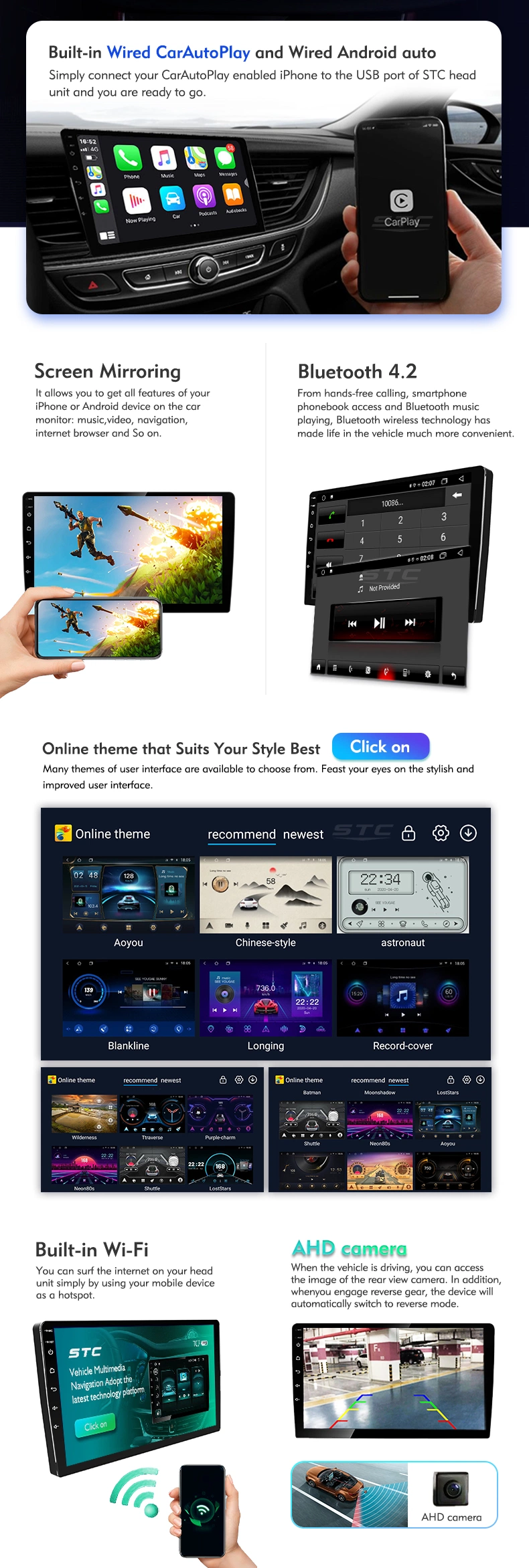 Universal Car Android Screen Touch Touch Screen GPS 2 DIN Car Android 10 Auto DVD Video Player Multimedia Car Stereo R